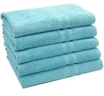 Zollner Duscht&uuml;cher,, Blau, Textil, 70x140 cm, Oeko-Tex&reg; Standard 100,