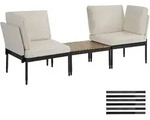 tectake Gartenlounge-Set, Anthrazit, Grau, Metall, Loungem&ouml;bel, Gartenlounge-Sets