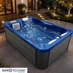 Whirlpool, Blau, Kunststoff, 130x70x205 cm, Freizeit, Pools und Wasserspa&szlig;,