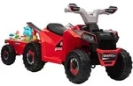 Homcom Kinderquad, Rot, Metall, 41.5x48.5x106 cm, Spielzeug, Kinderspielzeug,