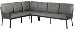 Tierra Outdoor Loungegarnitur, Anthrazit, Grau, Metall, Textil, F&uuml;llung: