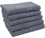 Zollner Duscht&uuml;cher,, Grau, Textil, 70x140 cm, Oeko-Tex&reg; Standard 100,