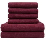 Zollner Handt&uuml;cher, Bordeaux, Textil, 50x100 cm, Oeko-Tex&reg; Standard 100,