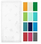 Zollner Strandtuch,, Wei&szlig;, Textil, 100x200 cm, Oeko-Tex&reg; Standard 100,