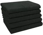 Zollner Duscht&uuml;cher,, Schwarz, Textil, 50x140 cm, Oeko-Tex&reg; Standard 100,