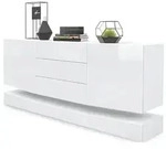 Vladon Sideboard, Wei&szlig; Hochglanz, Holzwerkstoff, 178x82x39 cm, Wohnzimmer,...