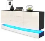 Vladon Sideboard, Creme, Holzwerkstoff, 178x82x39 cm, Wohnzimmer, Kommoden &