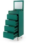 Kommode, Gr&uuml;n, Metall, 4 Schublade(n) Schubladen, 45x110x40 cm, stehend,