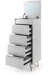 Livetastic Kommode, Wei&szlig;, Metall, 4 Schublade(n) Schubladen, 45x110x40 cm, stehend,