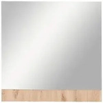 Xora Wandspiegel, Natur, Glas, Holzwerkstoff, quadratisch, 84x84x2 cm, Spiegel,