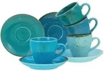 Creatable Tassenset Nature Collection Aqua, Blau, Gold, Keramik, 8-teilig, 100...