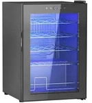 Homcom Weink&uuml;hlschrank, Schwarz, Metall, 5 F&auml;cher, 45x64x43 cm, Wohnzimmer,...