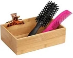 Wenko Organizer Terra, Braun, Holz, Bambus, massiv, 22x7x15 cm, stapelbar,...