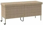 vidaXL Gartentruhe, Beige, Kunststoff, 160x75x55 cm, Aufbewahrung & Schutzh&uuml;llen