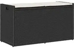 vidaXL Outdoor-Sitzbank, Schwarz, Kunststoff, 100x57x45 cm, Gartenm&ouml;bel,