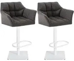 CLP Barhocker, Graubraun, Metall, 64x88x45 cm, Esszimmer, Barm&ouml;bel, Barhocker