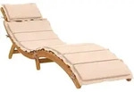 vidaXL Sonnenliege, Beige, Holz, 184x65x55 cm, Gartenm&ouml;bel, Gartenliegen