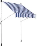 CLP Markise, Blau, Wei&szlig;, Textil, 350x200x120 cm, Sonnen- & Sichtschutz, Markisen