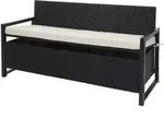 MCW Sitzbank, Anthrazit, Wei&szlig;, Kunststoff, 164x87x57 cm, Gartenm&ouml;bel,...