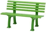 Proregal Gartenbank, Hellgr&uuml;n, Kunststoff, 120x74x54 cm, Gartenm&ouml;bel, Gartenb&auml;nke