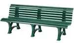 Proregal Gartenbank, Gr&uuml;n, Kunststoff, 200x80x64 cm, Gartenm&ouml;bel, Gartenb&auml;nke