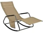 SoBuy Sonnenliege, Braun, Metall, 145x85x57 cm, Gartenm&ouml;bel, Gartenliegen