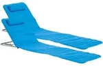 [en.casa] Strandmatten-Set, Blau, Textil, Metall, 160x42x49 cm, Gartenm&ouml;bel,