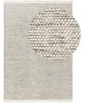 benuta Pure Wollteppich, Beige, Textil, Beton Optik, Rechteckig, 140x200 cm, Care &