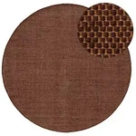 benuta Pure Wollteppich, Braun, Textil, Beton Optik, Rund, 150x150 cm, pflegeleicht,