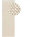 benuta Pure Wollteppich-L&auml;ufer, Wei&szlig;, Textil, Beton Optik, Rechteckig, 80x250 cm,