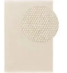 benuta Pure Wollteppich, Wei&szlig;, Textil, Beton Optik, Rechteckig, 70x140 cm,