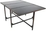 Ambia Garden Gartentisch, Braun, Metall, Kunststoff, Glas, quadratisch, 110x72x170