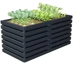 Garantia Hochbeet, Grau, Kunststoff, 80x75x161 cm, Gartenzubeh&ouml;r, Hochbeete