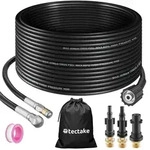 tectake Rohrreinigungsschlauch-Set, Schwarz, Kunststoff, 1.5x1.5x150 cm, Freizeit,