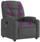 vidaXL Massagesessel, Dunkelgrau, Textil, 89x100x74 cm, Wohnzimmer, Sessel,