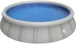 Avenli Pool, Grau, Kunststoff, Grafikmuster, 8,652 L, Rund, 450x84x450 cm, Freizeit,