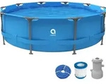 Avenli Pool, Blau, Kunststoff, Uni, 6,765 L, Rund, 366x76x366 cm, Freizeit,...