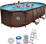 Avenli Pool, Braun, Metall, Grafikmuster, 8,073 L, Oval, 275x100x427 cm,...