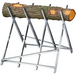 Relaxdays S&auml;gebock, Silber, Metall, 80x80x82 cm, Freizeit, Heimwerken, Handwerkzeuge