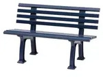 Proregal Gartenbank, Blau, Kunststoff, 120x74x54 cm, Gartenm&ouml;bel, Gartenb&auml;nke