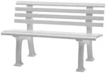 Proregal Gartenbank, Wei&szlig;, Kunststoff, 120x74x54 cm, Gartenm&ouml;bel, Gartenb&auml;nke