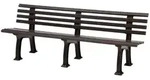 Proregal Gartenbank, Braun, Kunststoff, 200x74x54 cm, Gartenm&ouml;bel, Gartenb&auml;nke