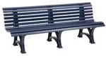 Proregal Gartenbank, Blau, Kunststoff, 200x80x64 cm, Gartenm&ouml;bel, Gartenb&auml;nke