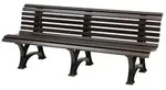 Proregal Gartenbank, Braun, Kunststoff, 200x80x64 cm, Gartenm&ouml;bel, Gartenb&auml;nke