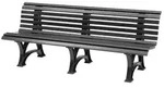Proregal Gartenbank, Graphit, Kunststoff, 200x80x64 cm, Gartenm&ouml;bel, Gartenb&auml;nke