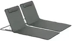 Outsunny Strandmatte,, Grau, Metall, 53x35x124 cm, Gartenm&ouml;bel, Gartenliegen