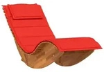 vidaXL Schaukel-Sonnenliege, Braun, Kirschrot, Holz, Rechteckig, 60x74x154 cm,