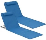 [en.casa] Strandmatten-Set, Blau, Textil, Metall, 143x44x48 cm, Gartenm&ouml;bel,