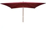 MCW Sonnenschirm, Bordeaux, Holz, 400x300 cm, Sonnen- & Sichtschutz, Sonnenschirme