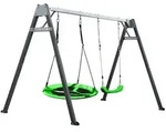 Potenza Kinderschaukel, Gr&uuml;n, Metall, 250x173 cm, Outdoor Spielzeug